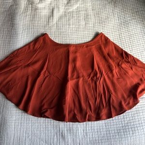 Orange mini skirt